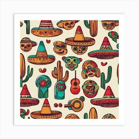 Mexican Pattern 21 Art Print