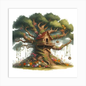 A Image Of An Never Before Seen Tree House 3 Art Print