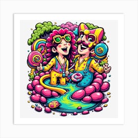 Lollipop Lovers 1 Art Print