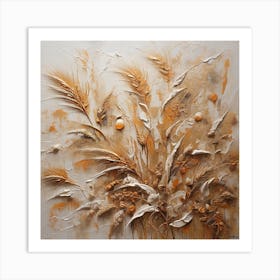 Pattern with Wheat Art Print