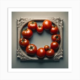 Frame Created From Tomato And Nothing In Center Haze Ultra Detailed Film Photography Light Leaks (1) Art Print