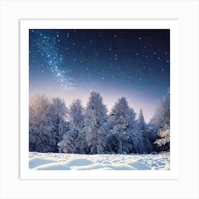 Snowy Landscape Art Print