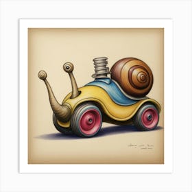 Snail Car 1 Art Print