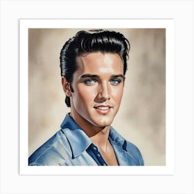 Elvis Presley The King Art Print