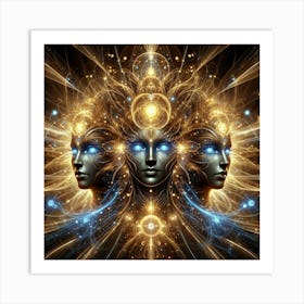 Eternal Impressions: Reflecting Divine Insights Through Artistic Expression Art Print