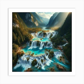 Waterfalls In Plitvice Art Print