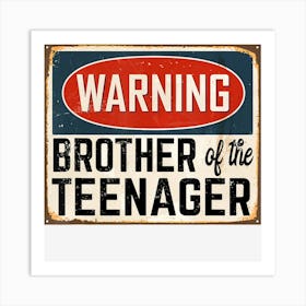 Brother 13th Birthday Matching Official Teenager Art Print