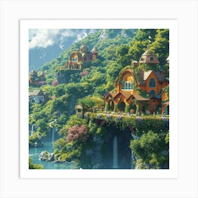 Fairytale Village 2 Art Print