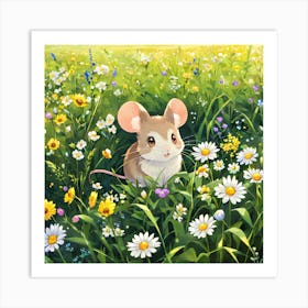 Mouse In The Meadow Art Print