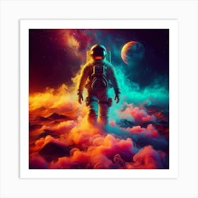 Astronaut In Space 2 Art Print