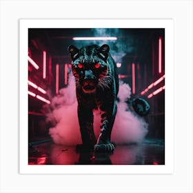 Panther In The Dark Art Print