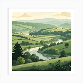 Landscape Painting 9 Art Print