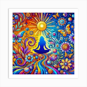 Colorful Mental Health Art for Relaxation and Positivity – Uplifting Mindfulness Design Art Print