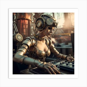 Steampunk Dj 2 Art Print