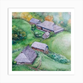 House Over 100 Years Old Square Art Print