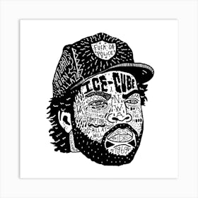 Ice Cube Square Art Print