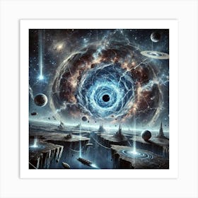 Shattering Of The Universe Converted Art Print