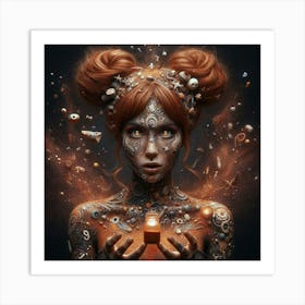 Cyborg Woman 1 Art Print