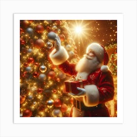 Christmas Santa Claus Art Print