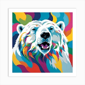 NEON POLAR BEAR Art Print