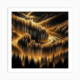 Golden Forest 18 Art Print