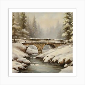 Winter Bridge 1 Art Print