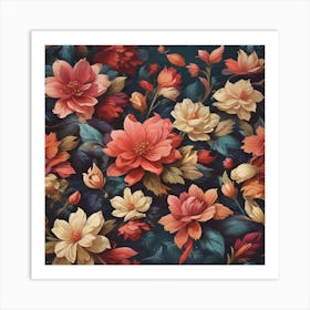 Colorful Flowers 1 Art Print