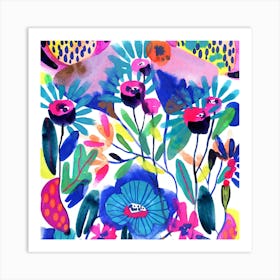 Floral tapestry Art Print