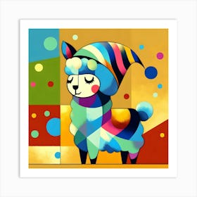 Colorful Llama Art Print