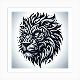 Tribal Lion Head Art Print