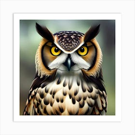 Owl Portrait 3 Art Print