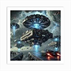 Skyblades Military Barracks Art Print