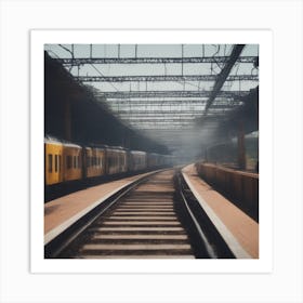 Train Station - Train Stock Videos & Royalty-Free Footage Art Print