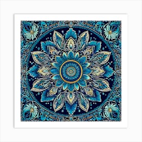 Paisley Tapestry A Classic Paisley Design With Rich Colors And Intricate Details Perfect Mandala 1 Art Print