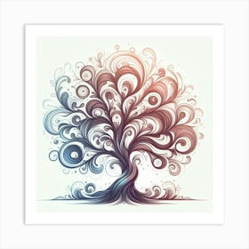 Stylized tree 6 Art Print