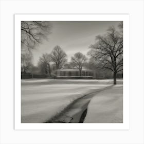 Snowy Path Art Print