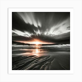 Sunset On The Beach 6 Art Print