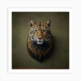 Leopard Head Wall Art Art Print