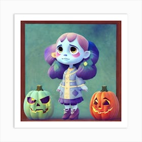 Animal Crossing Halloween Art Print