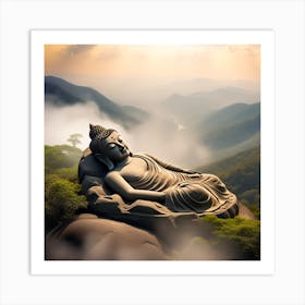 Sleeping Budhha Art Print