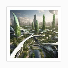 Futuristic City 50 Art Print