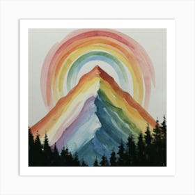 Rainbow Mountain Art Print