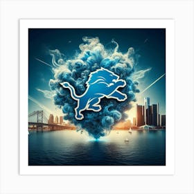 Detroit Lions 3 Art Print