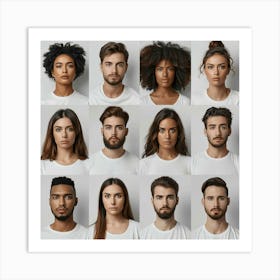 Portrait Of Young People Art Print