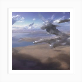 Spaceship In The Sky 1 Art Print