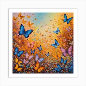 Lots of butterflies 4 Art Print