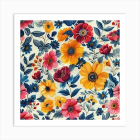 Floral Pattern 5 Art Print