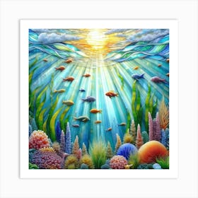 Into The Water Under The Sea Art Print