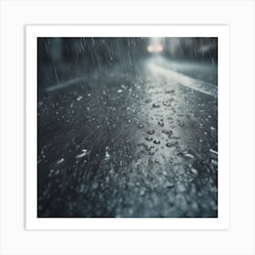 Rain On The Street Art Print