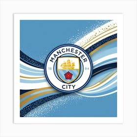 Manchester City F.C. Logo Wall Art 11 Art Print